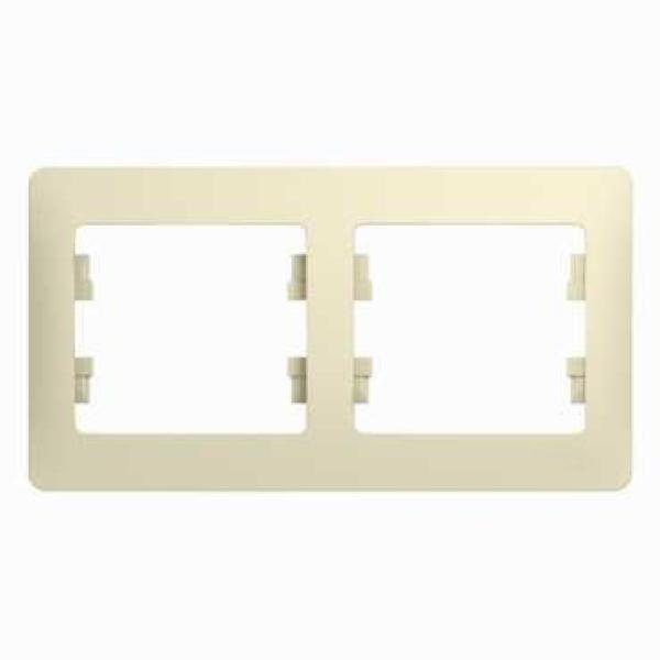 Рамка 2-ая горизонтальная ( бежевый ) GSL000202 GLOSSA