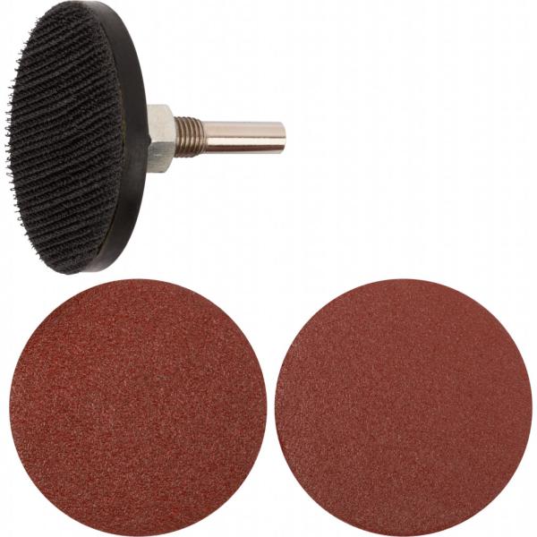 Круги шлифовальные, набор 10 шт.+ штифт 1 шт. FIT.36913